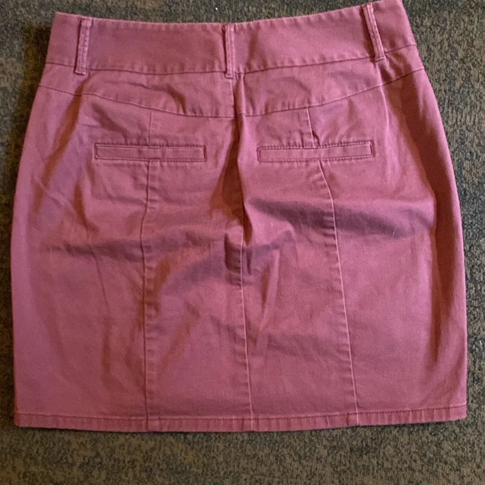 Short Button Up Skirt - Maroon